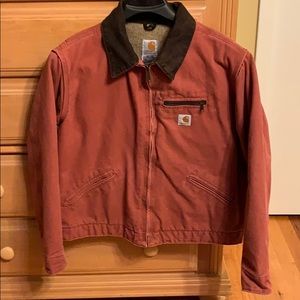Women Carhartt coat ~ brick red